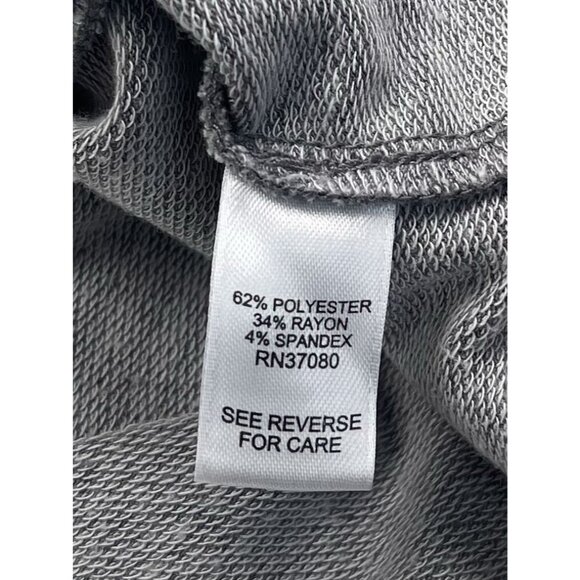 CATO Woman 22/24W Gray Drawstring Cowl Neck L/S Pullover SWEATSHIRT Relaxed EUC - Picture 7 of 8